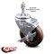 Service Caster 4 Inch High Temp Glass Filled Nylon 3/8 Inch Threaded Stem Caster with Brake SCC SCC-TS20S414-GFNSHT-TLB-381615 - alternate 4
